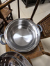 康巴赫304不銹鋼三層蒸鍋蒸籠復底湯蒸鍋多功能防燙鍋具32cm燃氣灶通用 曬單實(shí)拍圖