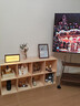 小匠材實(shí)木書(shū)架落地一體置物架靠墻實(shí)木書(shū)柜立式收納格子柜原木色八格柜 曬單實(shí)拍圖