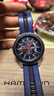 漢米爾頓（Hamilton）漢密爾頓男表瑞士手表機械表 卡其野戰小紅帽軍表42藍盤(pán)皮帶新款 曬單實(shí)拍圖
