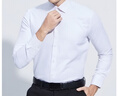 南極人襯衫男 純色長(cháng)袖商務(wù)襯衫男士棉質(zhì)舒適襯衣外套修身白襯衫男3XL 曬單實(shí)拍圖