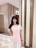 Teenie Weenie小熊女裝T恤26年春季新款休閑舒適刺繡圓領(lǐng)短袖上衣 粉色 M 曬單實(shí)拍圖