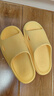 樸西小鯊魚(yú)軟底兒童涼拖鞋男童寶寶洗澡防滑家居室內拖鞋女童 奶油黃 曬單實(shí)拍圖