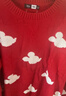 森馬（Semir）迪士尼紅色毛衣女可愛(ài)米奇提花騏驥紅寬松圓領(lǐng)套頭衫101125107004 曬單實(shí)拍圖