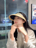 Siggi空頂防曬帽女春夏防紫外線(xiàn)戶(hù)外出游顯臉小棉麻遮陽(yáng)帽帽子女 曬單實(shí)拍圖