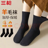 三槍【茸絨系列】含羊毛女士襪子女士10A抑菌防臭加絨襪秋冬款保暖襪 曬單實(shí)拍圖