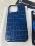 鯨可夢(mèng)適用蘋(píng)果13 14 15 Pro max手機殼防摔保護套iPhone真皮鱷魚(yú)紋油邊抗指紋大孔商務(wù)時(shí)尚男女 【寶石藍】 蘋(píng)果15Promax 曬單實(shí)拍圖