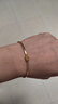 周六福黃18K金手鐲小蠻腰 時(shí)髦彩金手鐲生日禮物C109248 54mm 曬單實(shí)拍圖