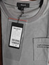 巴魯特（Brloote）針織T恤男時(shí)尚復古印花貼袋舒適透氣體恤夏裝 灰色 165/88A 曬單實(shí)拍圖