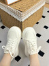 卓詩(shī)尼自營(yíng)厚底小白鞋女款2026春新款復古百搭休閑鞋 米白色    37    曬單實(shí)拍圖