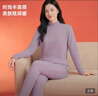 宜而爽【半高領(lǐng)100%純棉】保暖內衣女士套裝抗靜電全棉秋衣秋褲棉毛衫褲 曬單實(shí)拍圖