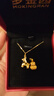 世紀緣福祿金瓜18K金吊墜金南瓜葫蘆拉絲爆閃項鏈掛墜送女友生日禮物 曬單實(shí)拍圖