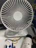 小 米（MI）適用新款臺式桌面風(fēng)扇空氣循環(huán)扇宿舍學(xué)生臺面辦公室USB冷風(fēng)小風(fēng)扇家用渦輪迷你電風(fēng)扇 白色【數顯+五檔+手動(dòng)搖頭】充電款 曬單實(shí)拍圖