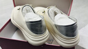 哈森輕薄軟底小白鞋女春季平底兩穿運動(dòng)休閑鞋HCS256107 米白色 /銀色牛皮革 39 (245mm) 曬單實(shí)拍圖