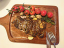 初心烏檀木牛排盤(pán)長(cháng)方形西餐盤(pán)家用面包披薩板木制餐盤(pán)露營(yíng)烤肉牛扒盤(pán) 曬單實(shí)拍圖