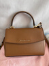 MICHAEL KORS 邁克高仕 MK Ava 超小號迷你手提包斜挎包 牛皮棕 230 迷你 曬單實(shí)拍圖