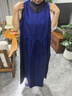 一城風(fēng)絮緋櫻漫甜丨原創(chuàng  )設計丨夏季真絲香云紗國風(fēng)寬松圓領(lǐng)無(wú)袖背心連衣裙 藍色龜裂紋香云紗無(wú)袖連衣裙 L 曬單實(shí)拍圖