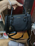 紅蜻蜓手提包女鱷魚(yú)紋包通勤氣質(zhì)高級女神節單肩斜挎包9321D108黑色 曬單實(shí)拍圖