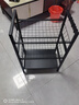 卓博廚房置物架落地收納架層架儲物架陽(yáng)臺小貨架BH12三層50cm寬黑色 曬單實(shí)拍圖