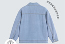 納維凱爾意大利小帆船童裝兒童牛仔外套簡(jiǎn)約經(jīng)典中大童舒適上衣 休閑外套淺藍 160 曬單實(shí)拍圖