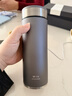 萬(wàn)象（WANXIANG）保溫杯車(chē)載男士大容量水杯H11L禮盒裝水泥灰500ML帶濾網(wǎng)泡茶杯 曬單實(shí)拍圖