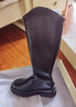 樂(lè )卡利長(cháng)筒靴加厚顯瘦顯腿直不過(guò)膝網(wǎng)紅女新款厚底高筒潮流百搭騎士靴 高筒騎士靴【38】 曬單實(shí)拍圖