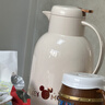 迪士尼保溫壺家用暖水壺熱水瓶暖壺暖瓶玻璃內膽按壓式 1.7L奶油白金 曬單實(shí)拍圖
