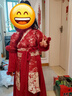 芭米諾漢服女童冬款中國風(fēng)古裝冬季拜年服唐裝女孩兒童古風(fēng)裙 紅色 120 曬單實(shí)拍圖
