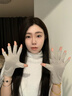 GOLOVEJOY高樂(lè )捷美甲手套女防紫外線(xiàn)防烤黑防曬防輻射涼感抑菌半指手套 灰 曬單實(shí)拍圖