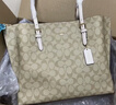 蔻馳（COACH）女士Mollie系列經(jīng)典老花單肩手提包大容量托特包送女生禮物 淺卡其色CV967IMXDM 禮物 曬單實(shí)拍圖