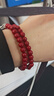 歲歲平安新年款喜慶手鏈3D銀麥穗朱砂個(gè)性女士本命年諸事順利 6mm雙圈麥穗 曬單實(shí)拍圖