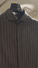 利郎青年商務(wù)男裝【易打理】襯衫男粗條紋通勤正裝長(cháng)袖襯衣A5QZC901 深棕（2Y） 45 曬單實(shí)拍圖