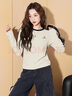 唐獅（TonLion）2025秋女圓領(lǐng)領(lǐng)口撞色側邊織帶長(cháng)袖T恤 曬單實(shí)拍圖