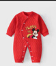 迪士尼（Disney）嬰兒衣服連體衣兒童拜年服春季女童紅色新生兒新年衣服寶寶哈衣 曬單實(shí)拍圖