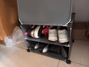 蔻絲辦公室桌下鞋架子簡(jiǎn)易宿舍窄小型家用門(mén)口收納神器出租房鞋柜 【鞋靴兩用】2層（帶輪） 曬單實(shí)拍圖