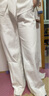UR【明星同款】春季新款女裝簡(jiǎn)約闊腿休閑長(cháng)褲UYY850087 本白 30 曬單實(shí)拍圖