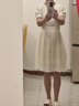 妃莉杋（FeiLiFan）法式新款連衣裙女裝2026夏季小個(gè)子氣質(zhì)顯瘦短款雪紡裙子女夏天 杏色 S （建議80-96斤） 曬單實(shí)拍圖