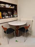 和諧都匠實(shí)木包豪斯功能餐臺家用小戶(hù)型輕奢巖板伯格正方形折疊圓桌 1.0米伯格4折疊方圓功能餐桌/實(shí)木/黑色巖板 中古色+不銹鋼 曬單實(shí)拍圖