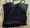 ubras26年新虞書(shū)欣同款立體胸型外穿內搭吊帶背心女帶胸墊黑色M 曬單實(shí)拍圖