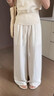 棠暖白色闊腿褲女2026新款夏季薄款亞麻垂墜感老錢(qián)風(fēng)梧桐彎刀山本褲子 白色常規款 （推薦身高155-165CM） L 建議（120-135斤）選 曬單實(shí)拍圖