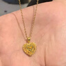 中國黃金（CHINA GOLD）黃金吊墜女足金愛心項鏈桃心吊墜生日首生日七夕情人節(jié)禮物送女友 【送女友】足金吊墜 約2.3g【贈鍍金銀鏈】 曬單實拍圖