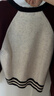 蓋璞女裝秋季款Logo撞色插肩袖寬松毛織上衣針織衫793651 曬單實(shí)拍圖
