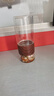創(chuàng  )建（Crthl）旅行玻璃杯 雙層創(chuàng  )意車(chē)載便攜辦公室泡茶杯玻璃 茶水分離水杯子 木紋咖（薄底款） 曬單實(shí)拍圖