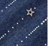 小馬寶莉女童牛仔褲兒童褲子2026春季新款洋氣闊腿褲 深藍 流星燙鉆 140 曬單實(shí)拍圖