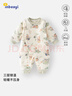 嬰蓓依新生嬰兒三層保暖哈衣秋冬季加厚連體衣 愜意午后 59cm 曬單實(shí)拍圖