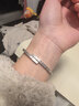 臻匯銀足銀999銀手鐲女鐲子吉言開(kāi)口情侶款首飾生日禮物約25g 曬單實(shí)拍圖