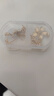 周六福（ZLF）  黃金耳飾女款足金999閃砂桃花耳釘 計價(jià) 1.63g 曬單實(shí)拍圖