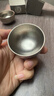 鈦杯純鈦茶碗主人杯雙層鈦合金功夫茶杯鈦茶具鈦酒杯家用茶具套裝 純鈦雙層茶碗-貴族銀 曬單實(shí)拍圖