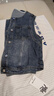 初語(yǔ)棉質(zhì)牛仔馬甲女2025秋季新款寬松無(wú)袖復古中藍開(kāi)衫顯瘦上衣 星空中藍 M 曬單實(shí)拍圖