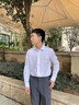 羅蒙（ROMON）襯衫男士春季長(cháng)款免燙長(cháng)袖商務(wù)職業(yè)正裝涼感襯衣爸爸裝CS01白41 曬單實(shí)拍圖