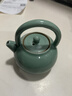 哥窯茶壺茶具冰裂釉可開(kāi)片功夫茶具品茶壺水壺家用辦公室陶瓷單壺 梅子青哥窯提梁壺 180ml 曬單實(shí)拍圖